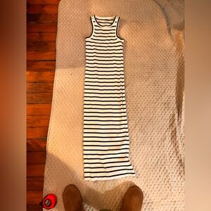 SO Black and White Striped Dress